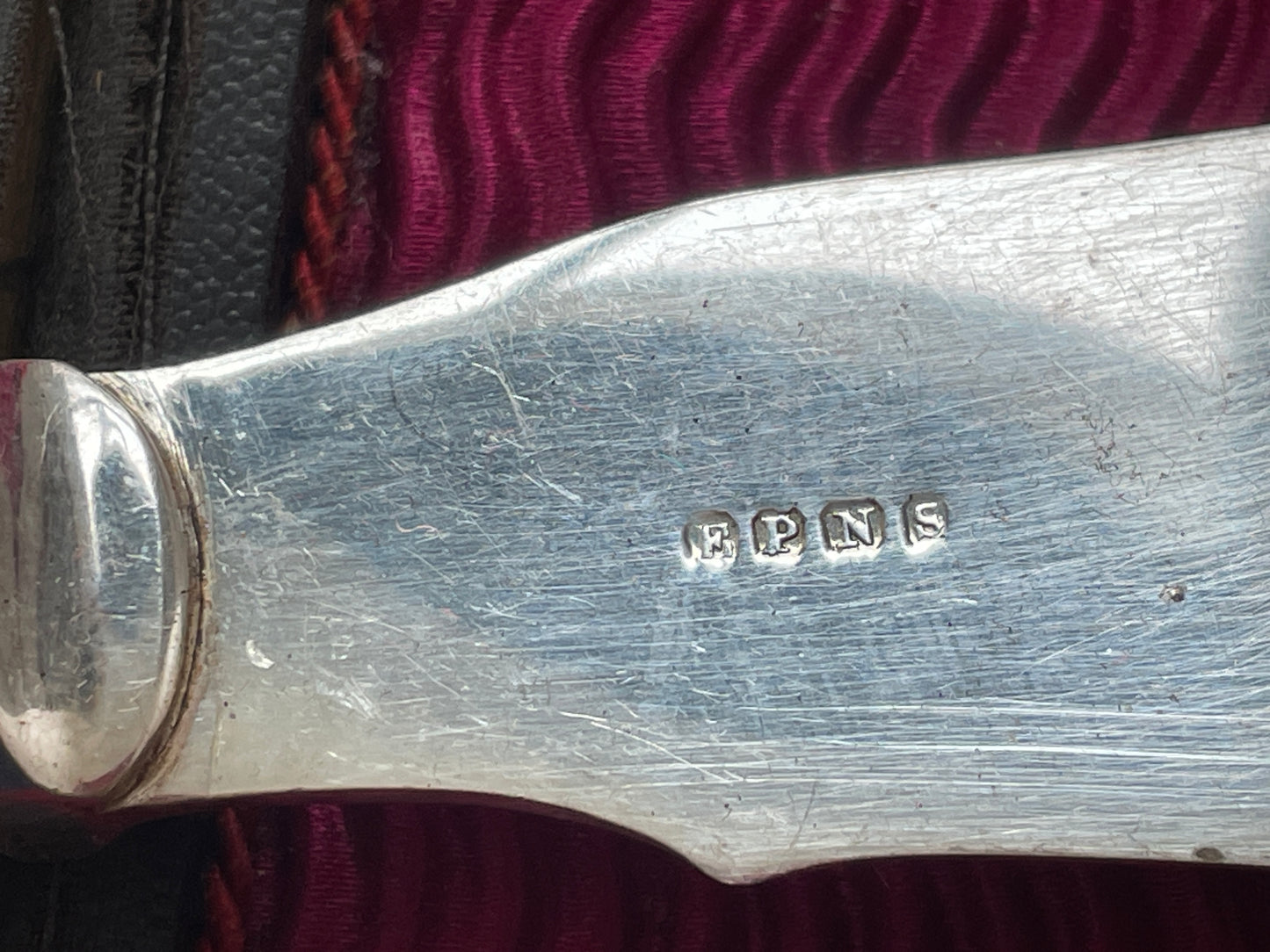 Antique Sheffield Silver & EPNS Fish Knife and Fork Set – Ivorine Handles, J.A. Scholes, Date Letter D (c.1900)