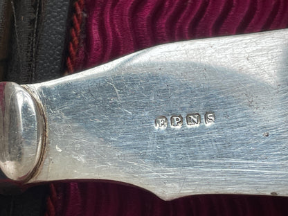 Antique Sheffield Silver & EPNS Fish Knife and Fork Set – Ivorine Handles, J.A. Scholes, Date Letter D (c.1900)