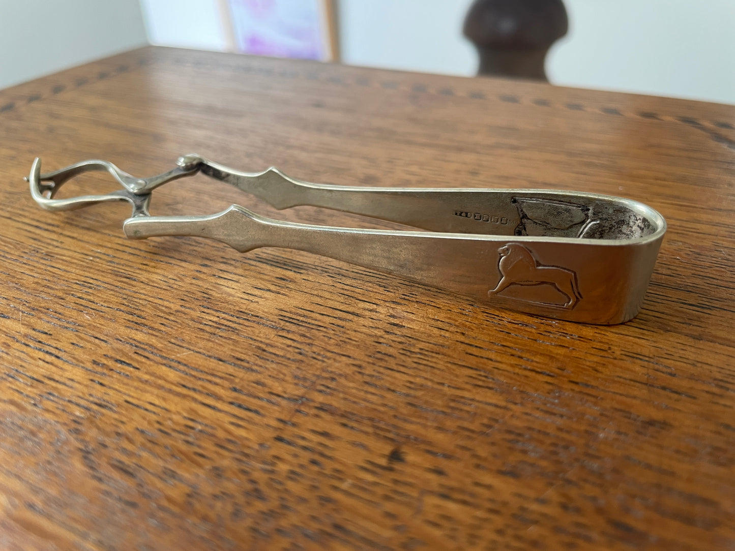 Antique British Silver-Plated Mechanical Sugar Nips – N T & S Art Deco Lion Design Sugar Breakers, Registered Design 702274 (c.1920s)