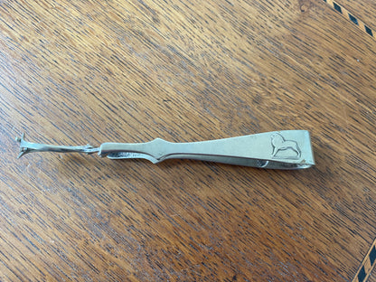 Antique British Silver-Plated Mechanical Sugar Nips – N T & S Art Deco Lion Design Sugar Breakers, Registered Design 702274 (c.1920s)