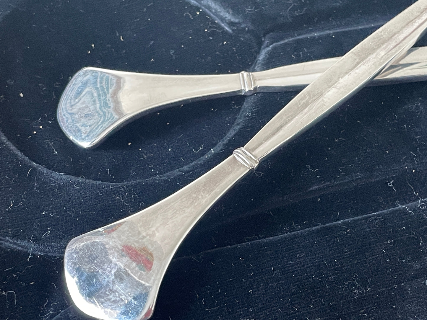 Vintage Silver-Plated Deco Serving Spoons – L&W Mark, Winged Insect Symbol, RD 740300 (c.1925–1935)