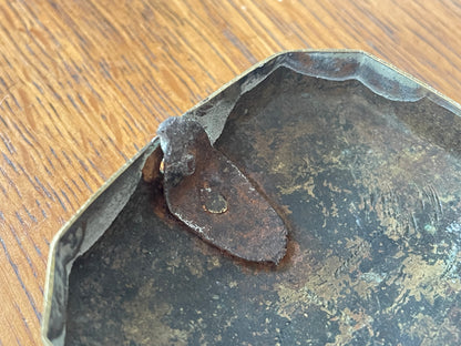 Antique British Brass Snuff Box – Hand Engraved ‘John Hall 1856’ with Wriggle-Work Decoration (c.1856)