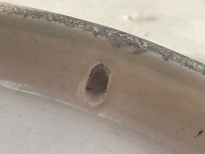 Vintage Spanish Hand-Painted Ceramic Charger – Cobalt Blue Geometric Floral Design (35cm, mid-20th century)