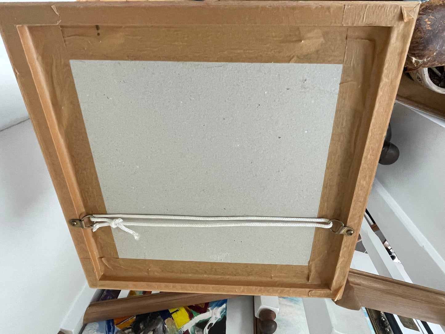 Mid-20th Century British Gouache Coastal Scene – Night Seafront with Lamp Light (c.1950s–1970s)