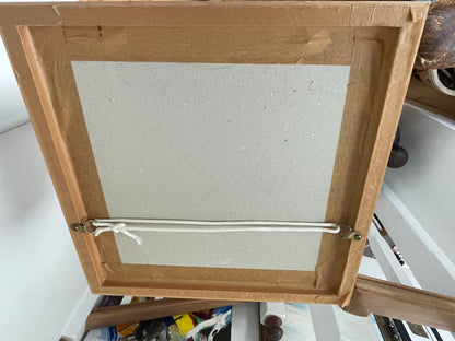 Mid-20th Century British Gouache Coastal Scene – Night Seafront with Lamp Light (c.1950s–1970s)