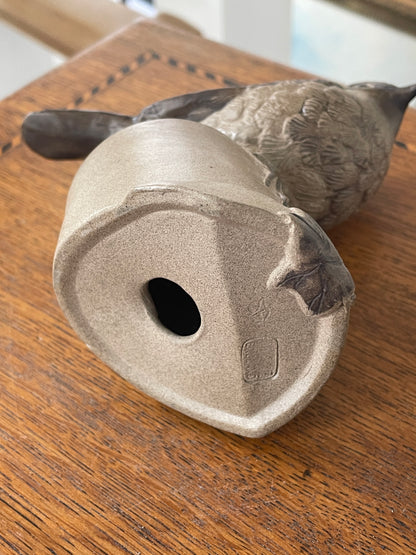 Antique English Stoneware Bird – Hand-Modelled Poole Pottery Wildlife Figure (c.1970s)