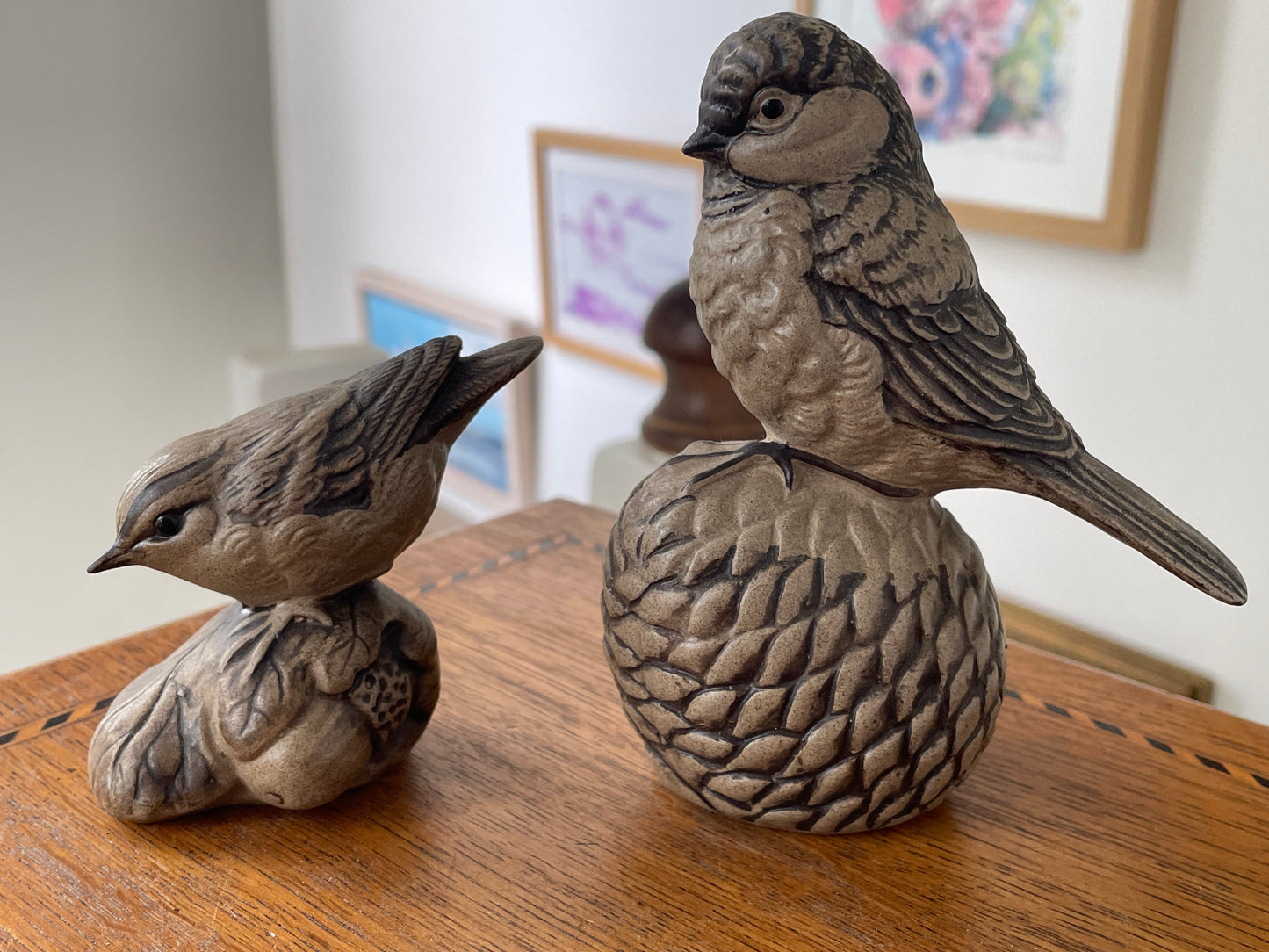 Vintage Poole Pottery Stoneware Birds – Likely Jean Soper Modelled Pair (c.1970s–1980s)