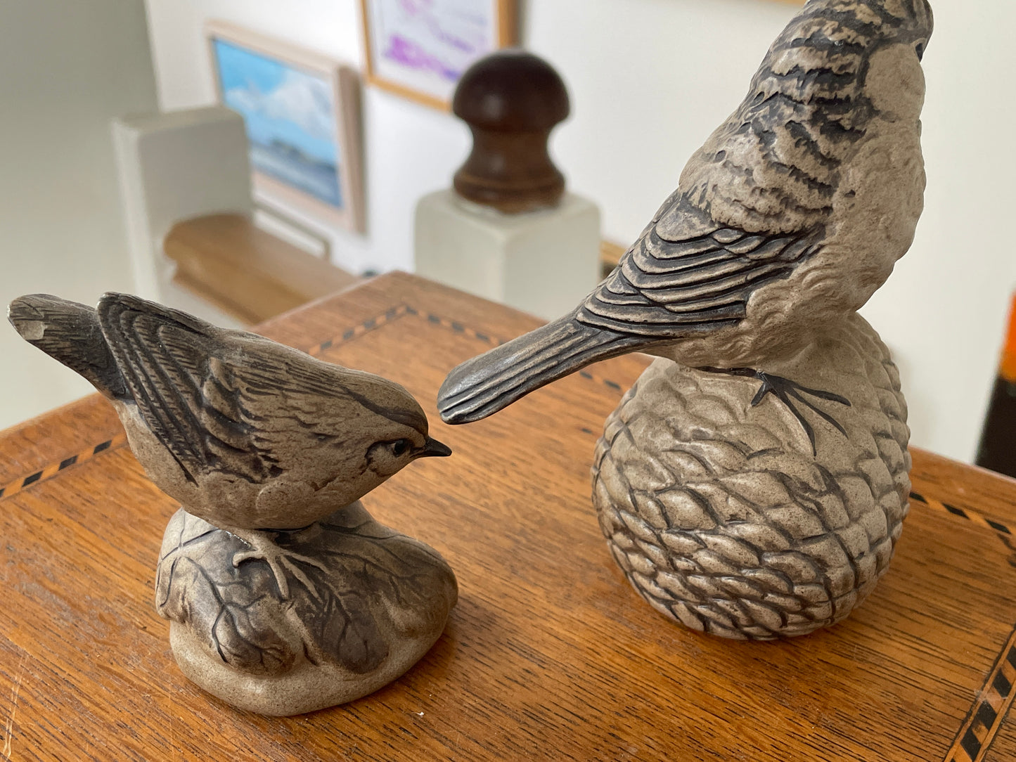 Vintage Poole Pottery Stoneware Birds – Likely Jean Soper Modelled Pair (c.1970s–1980s)