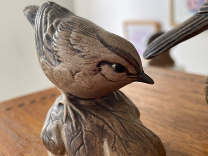 Vintage Poole Pottery Stoneware Birds – Likely Jean Soper Modelled Pair (c.1970s–1980s)