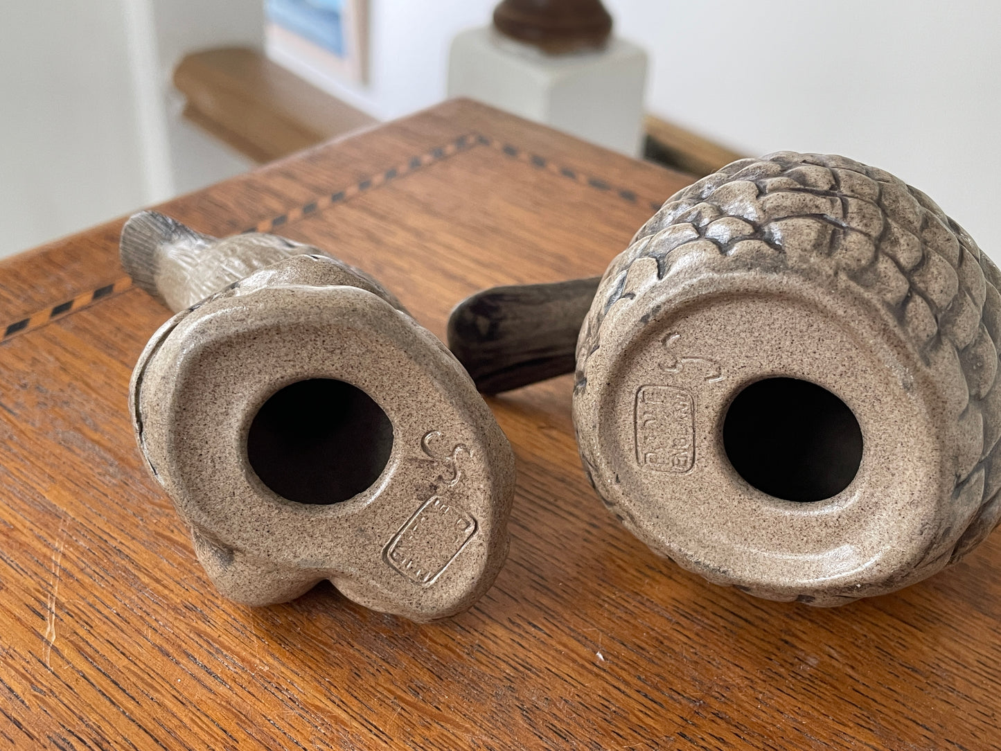 Vintage Poole Pottery Stoneware Birds – Likely Jean Soper Modelled Pair (c.1970s–1980s)