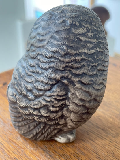 Vintage Poole Pottery Stoneware Owl – Hand-Modelled Bird Figure with Stamped Base (c.1970s)