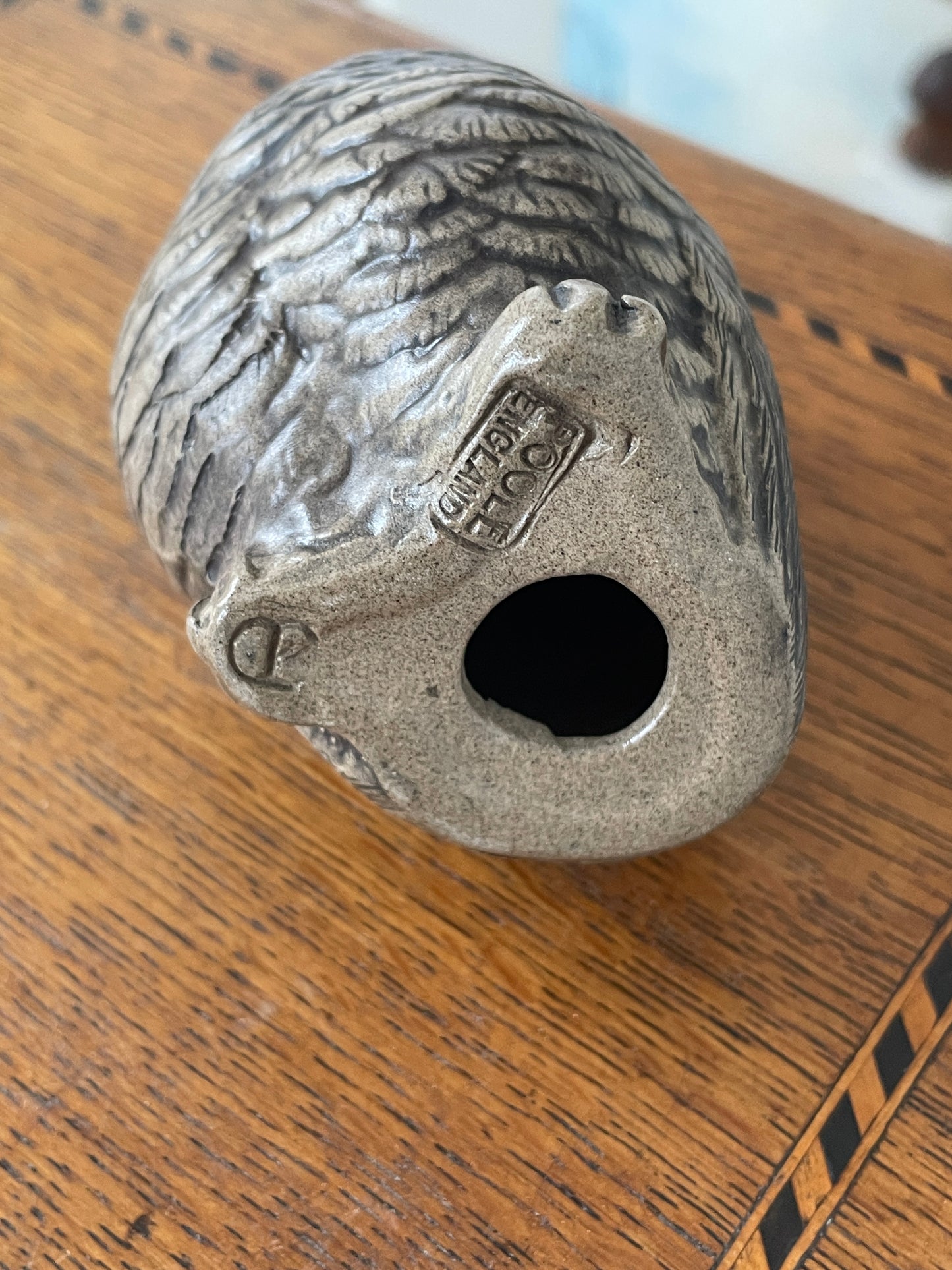 Vintage Poole Pottery Stoneware Owl – Hand-Modelled Bird Figure with Stamped Base (c.1970s)