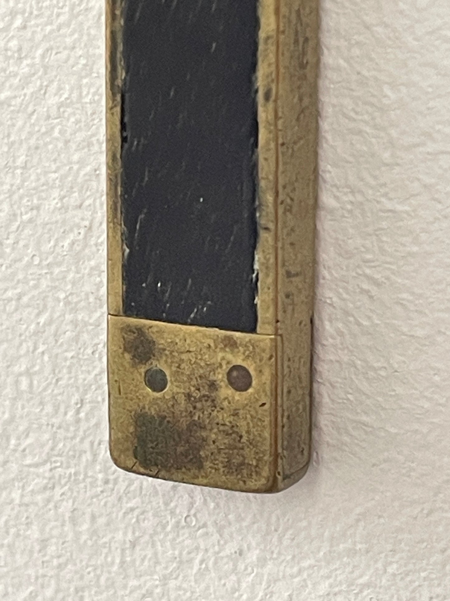 Antique French Brass and Ebonised Wood Crucifix – Cast Corpus Christi and Sacred Heart Motifs (c.19th Century)