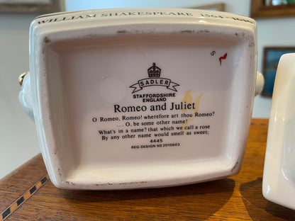 Vintage Sadler Staffordshire Teapot – ‘Romeo and Juliet’ Shakespeare Series (c.1970s–1980s)