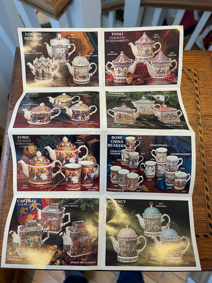 Vintage Sadler Staffordshire Teapot – ‘Hamlet’ Shakespeare Series (c.1970s–1980s)