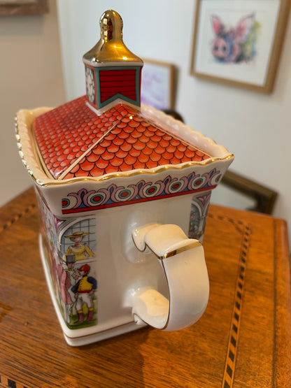 Vintage Sadler Staffordshire Teapot – ‘A Day at the Races’ Championship Design (c.1970s–1980s)