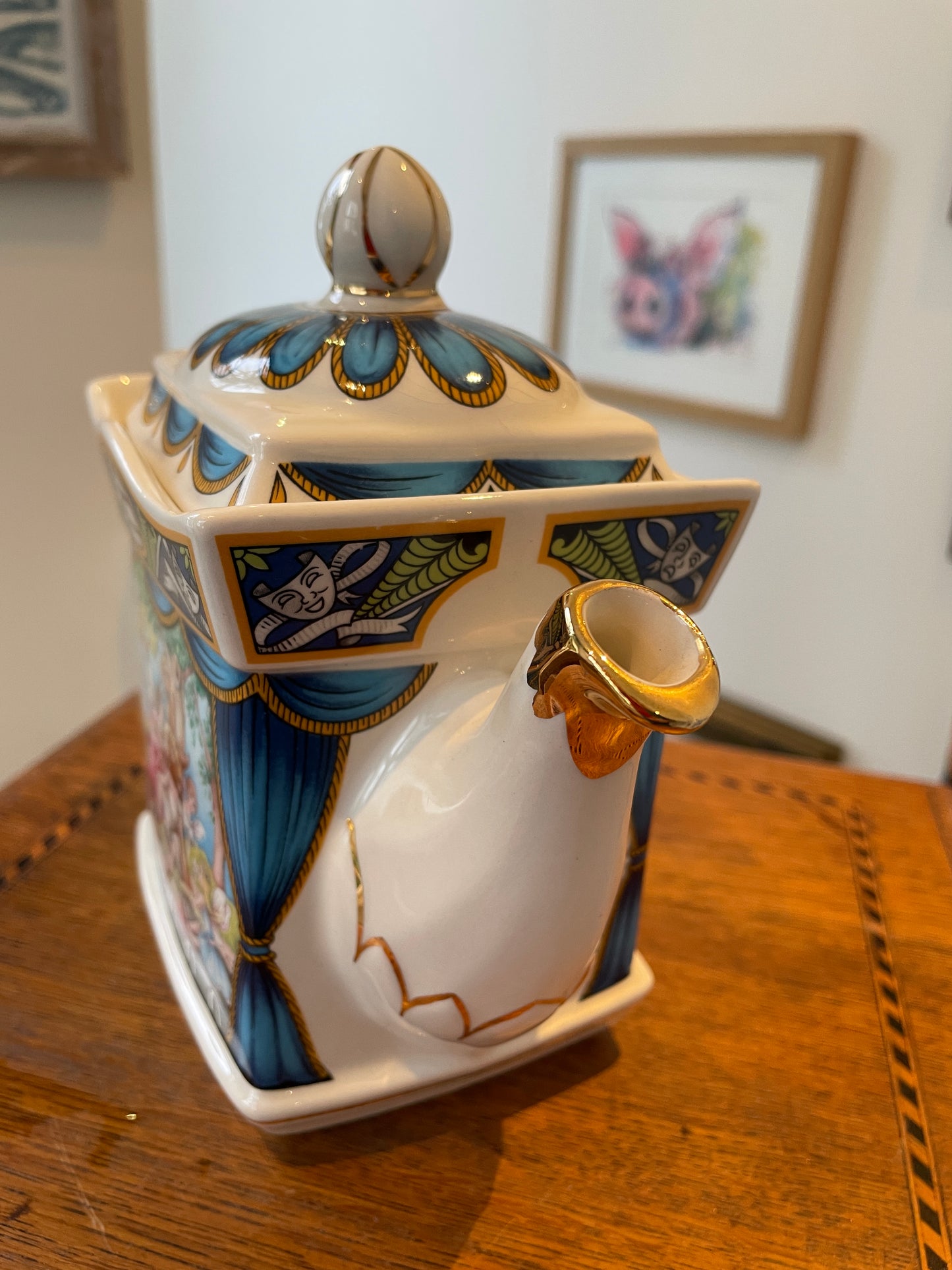 Vintage Sadler Staffordshire Teapot – ‘A Midsummer Night’s Dream’ Shakespeare Design (c.1970s–1980s)