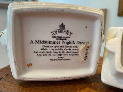 Vintage Sadler Staffordshire Teapot – ‘A Midsummer Night’s Dream’ Shakespeare Design (c.1970s–1980s)