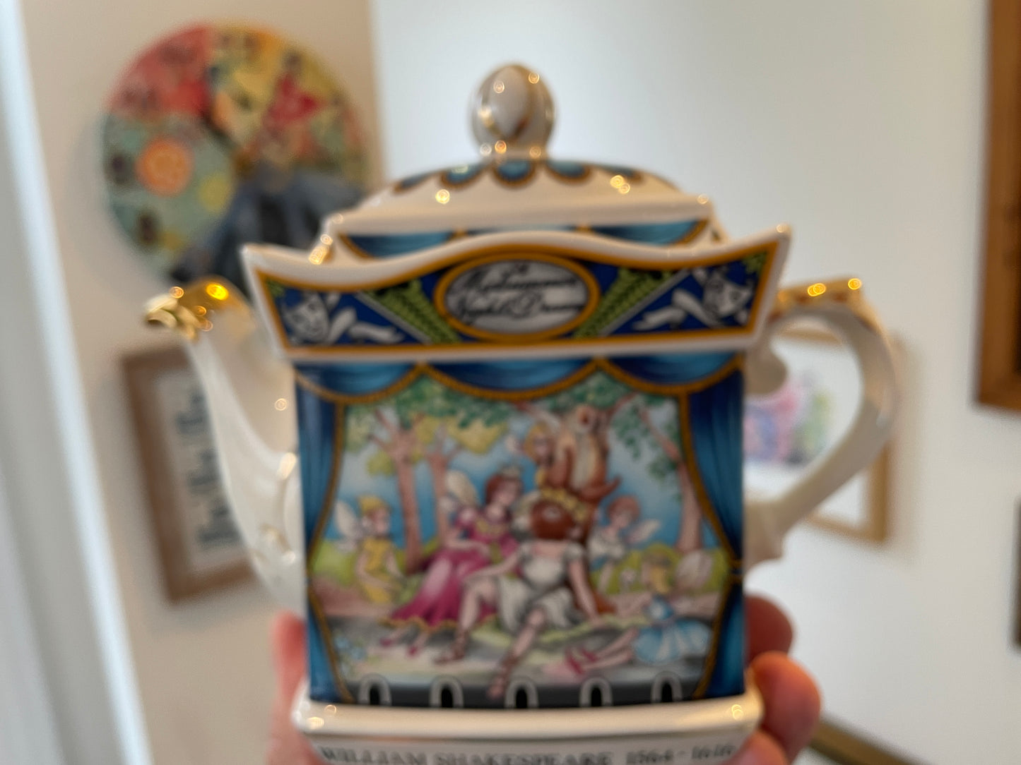 Vintage Sadler Staffordshire Teapot – ‘A Midsummer Night’s Dream’ Shakespeare Design (c.1970s–1980s)
