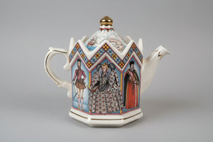 Vintage Sadler Staffordshire Teapot – Elizabeth I ‘Spanish Armada 1588’ Design (c.1970s–1980s)