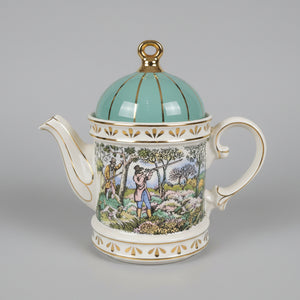 Vintage Sadler Staffordshire Teapot – ‘Sporting Scenes of the 18th Century: Shooting’ (c.1970s–1980s)