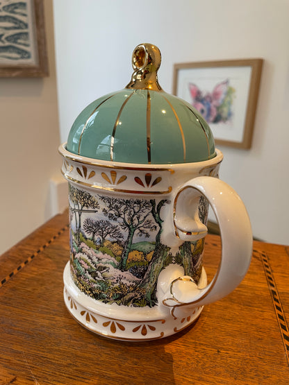 Vintage Sadler Staffordshire Teapot – ‘Sporting Scenes of the 18th Century: Shooting’ (c.1970s–1980s)