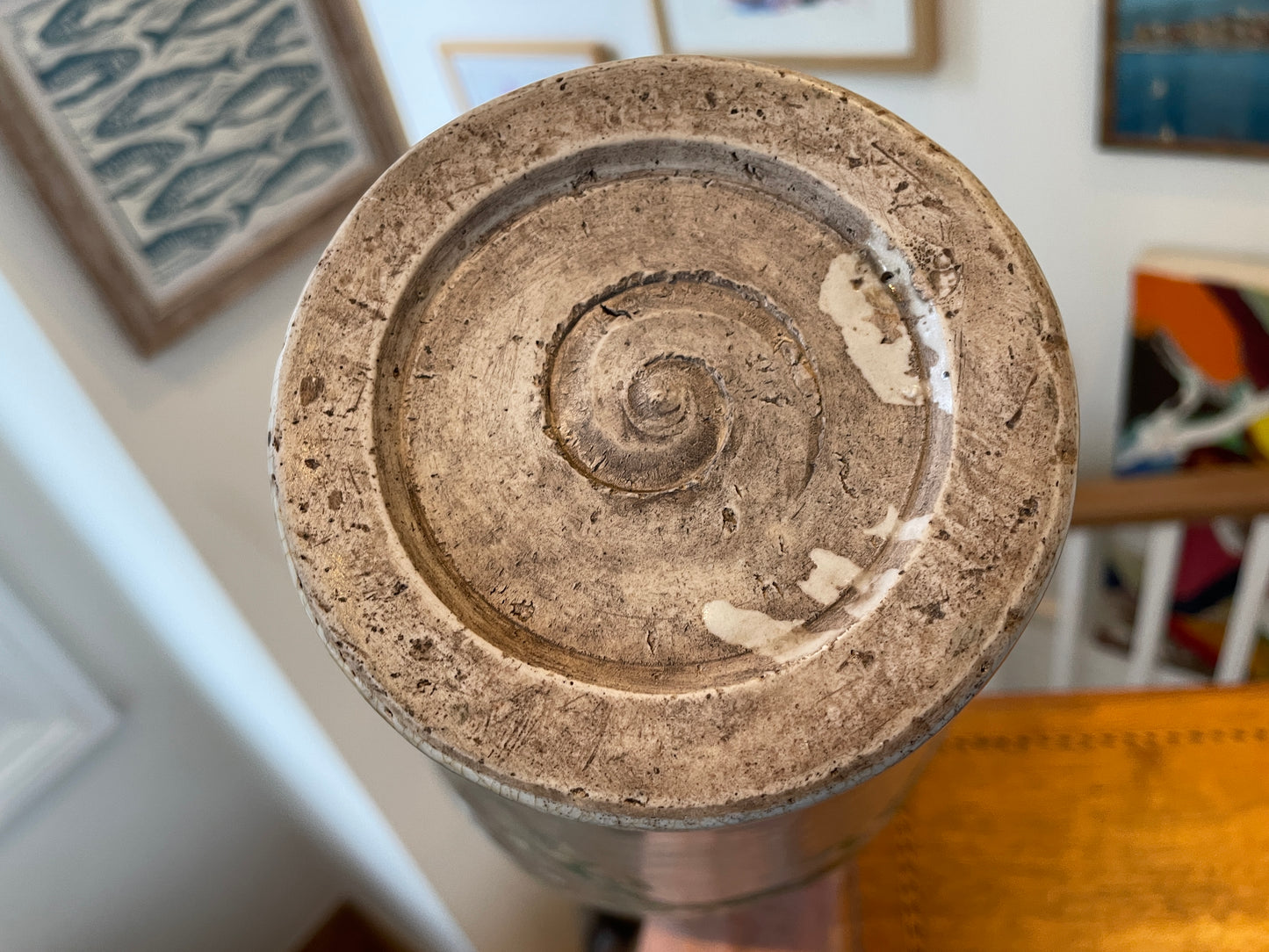 Antique Chinese Crackle-Glazed Vase – Applied Green Dragon with Loop Handles (c.1880–1910)