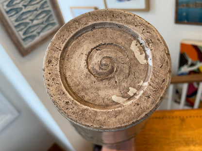 Antique Chinese Crackle-Glazed Vase – Applied Green Dragon with Loop Handles (c.1880–1910)