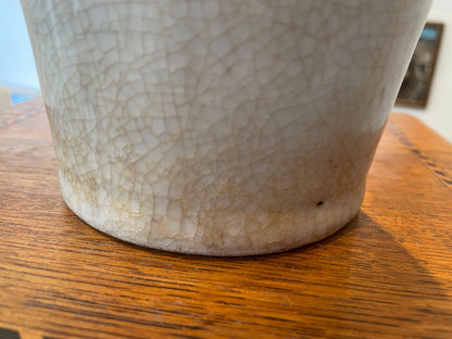 Antique Chinese Crackle-Glazed Vase – Applied Green Dragon with Loop Handles (c.1880–1910)