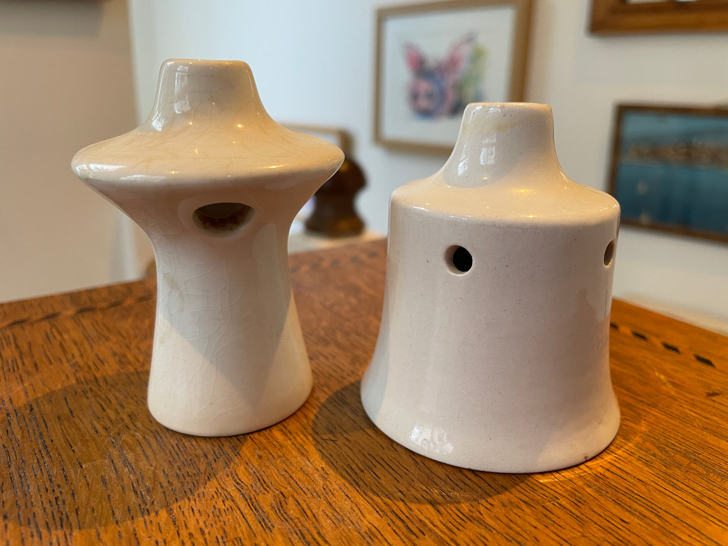 Antique English Creamware Pie Funnels – ‘Gourmet Pie Cup’ Patent RD 369793 (c.1900