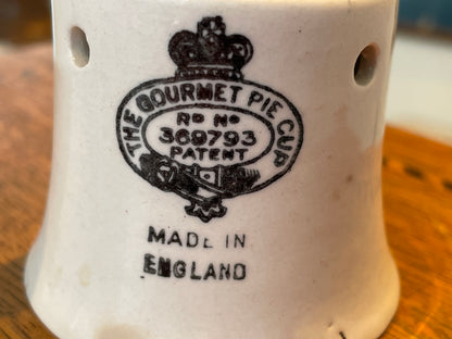Antique English Creamware Pie Funnels – ‘Gourmet Pie Cup’ Patent RD 369793 (c.1900