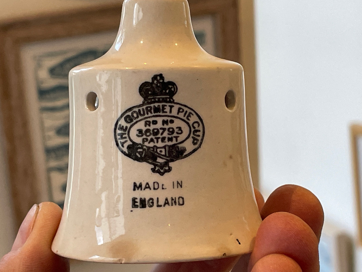 Antique English Creamware Pie Funnels – ‘Gourmet Pie Cup’ Patent RD 369793 (c.1900