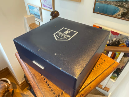 Vintage Scottish Edinburgh Crystal Whisky Tumblers – “Scottish Game Birds” Engraved Cut Crystal Set of Four (c.1980s–1990s)