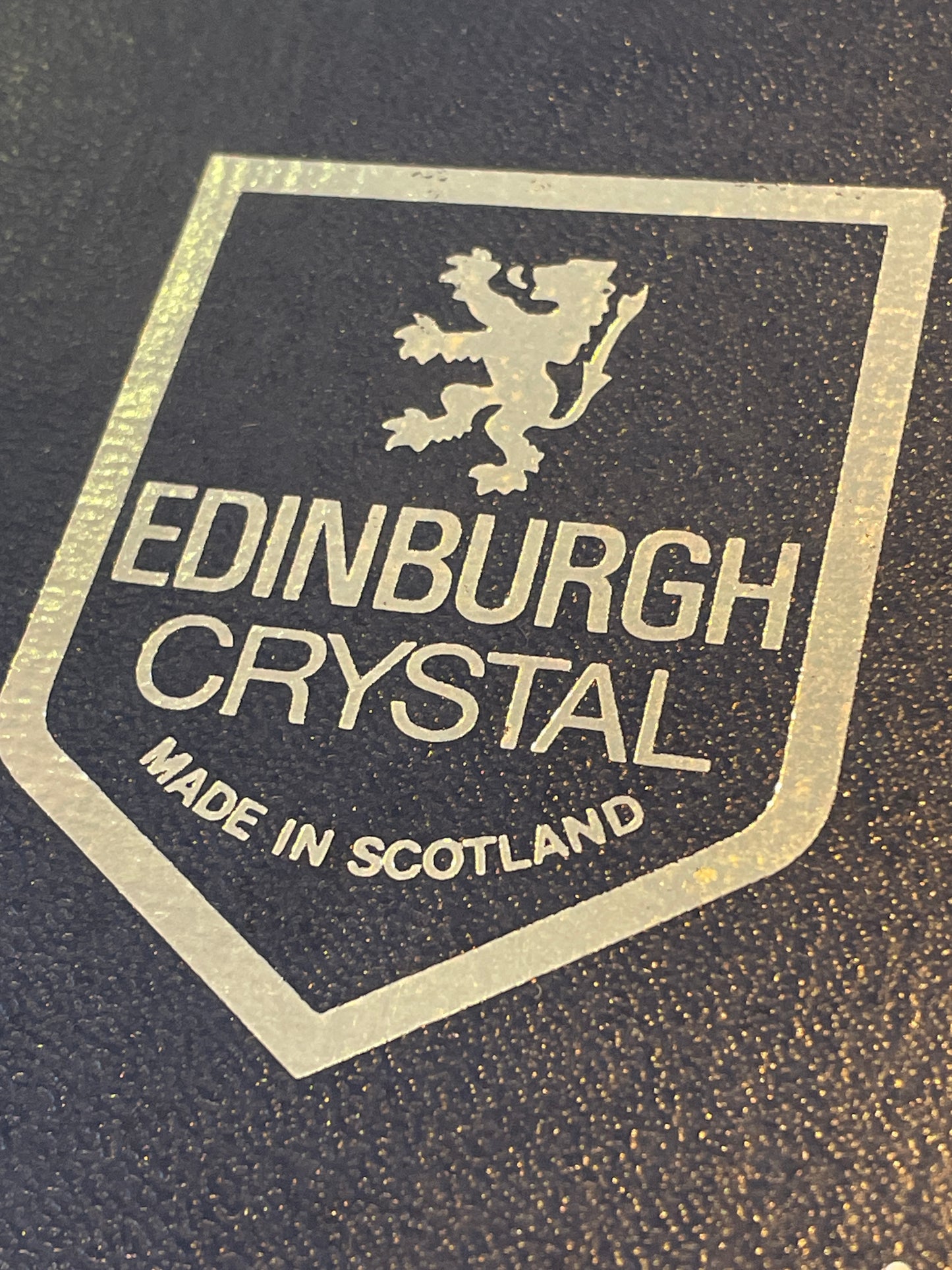 Vintage Scottish Edinburgh Crystal Whisky Tumblers – “Scottish Game Birds” Engraved Cut Crystal Set of Four (c.1980s–1990s)