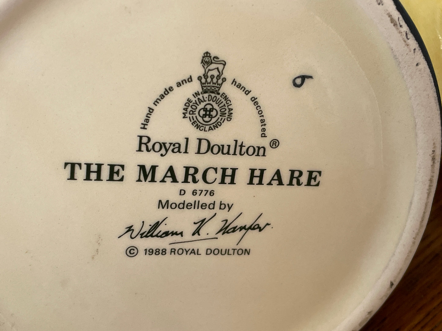 Vintage Royal Doulton Character Jug – ‘The March Hare’ D6776  (c.1988)