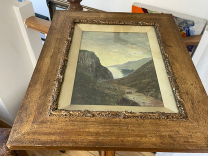 Antique Scottish Landscape Painting – Sea Loch Valley Scene, Isle of Skye Attribution (c.1880–1900)