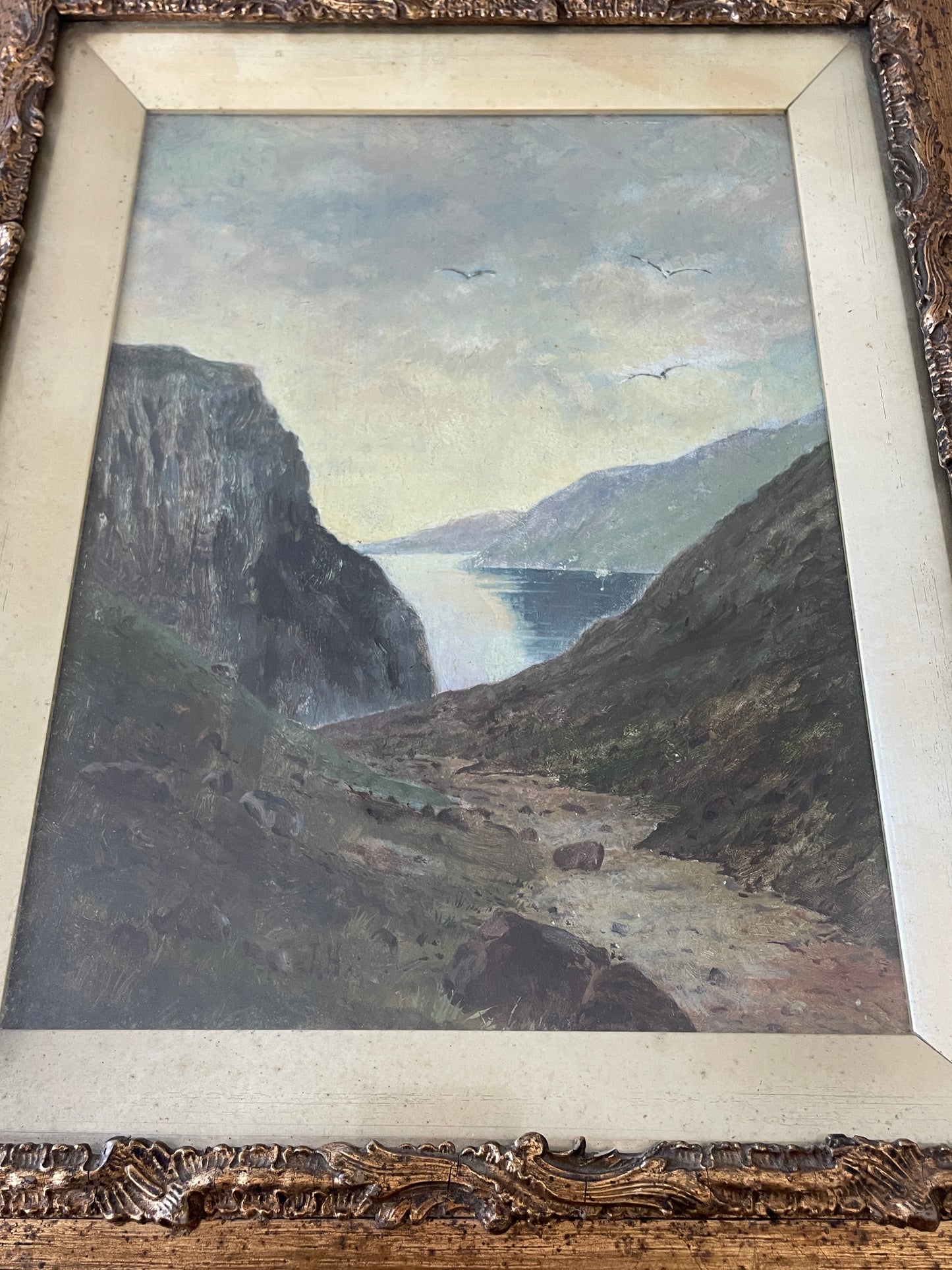 Antique Scottish Landscape Painting – Sea Loch Valley Scene, Isle of Skye Attribution (c.1880–1900)