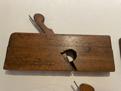 Antique British Beech Moulding Planes – Set of Five Named Late Victorian Woodworking Tools (c.1880–1920)