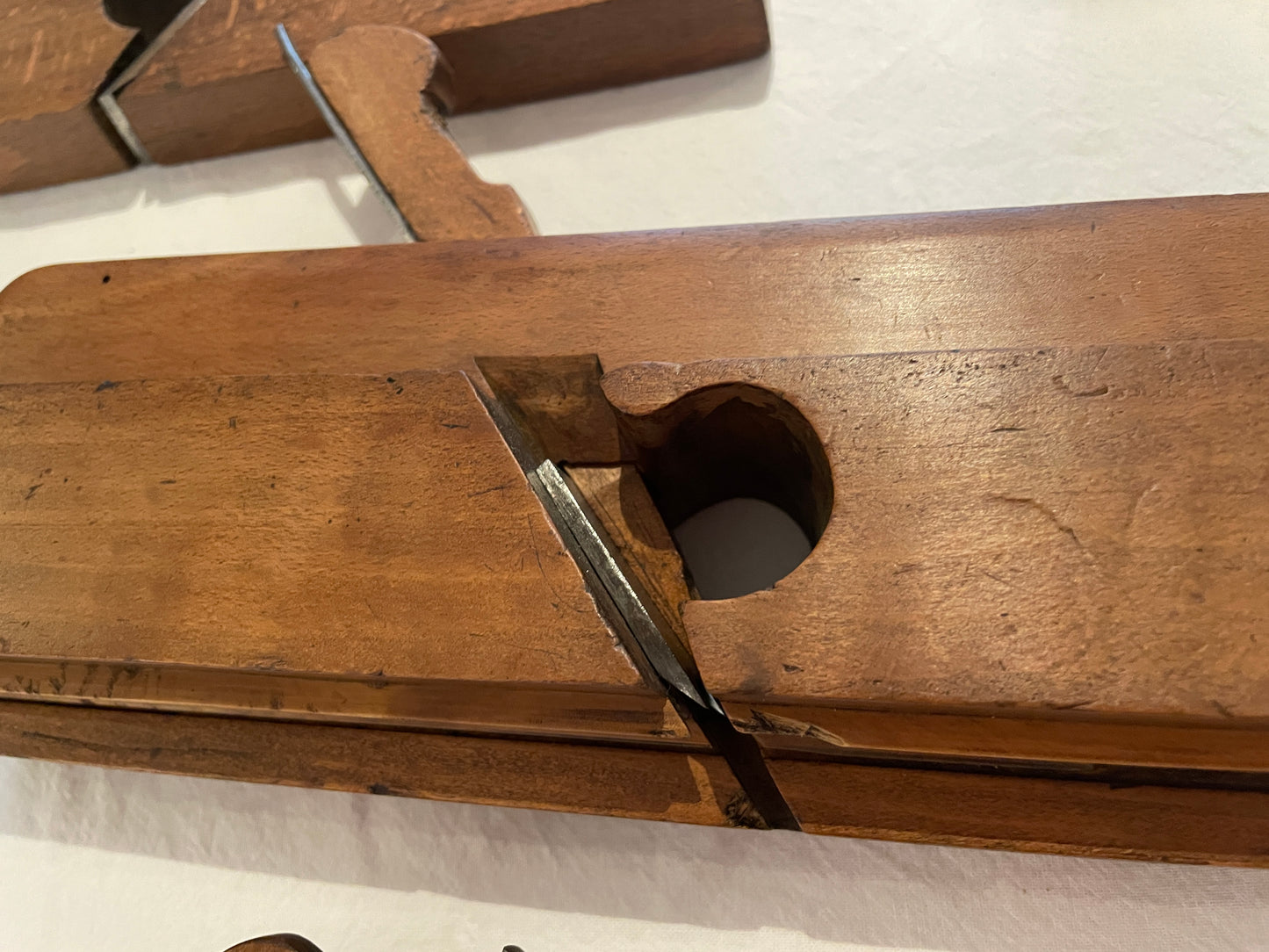 Antique British Beech Moulding Planes – Set of Five Named Late Victorian Woodworking Tools (c.1880–1920)