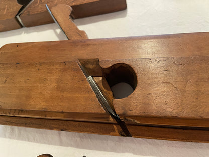 Antique British Beech Moulding Planes – Set of Five Named Late Victorian Woodworking Tools (c.1880–1920)