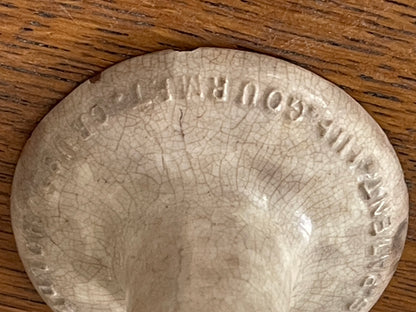 Antique English Ceramic Pie Vents – Challis Patent Gourmet Crust Holder and Vent (c.1895–1910) and Later 20th-Century White Pie Funnel