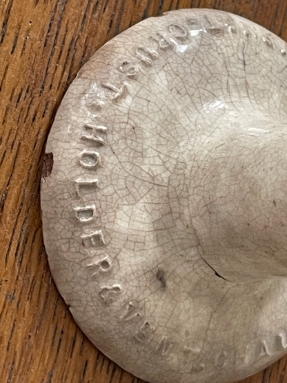 Antique English Ceramic Pie Vents – Challis Patent Gourmet Crust Holder and Vent (c.1895–1910) and Later 20th-Century White Pie Funnel