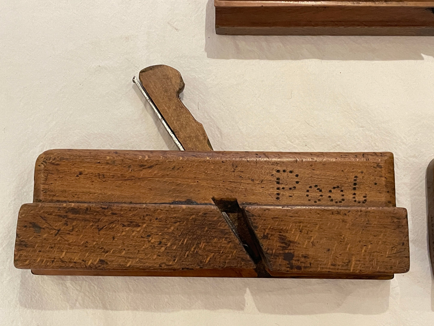 Antique British Beech Moulding Planes – Set of 5 Mixed Profiles with Maker’s Marks (c.1890–1920)4