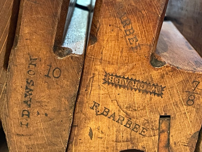 Antique British Beech Moulding Planes – Set of 5 Mixed Profiles with Maker’s Marks (c.1890–1920)4