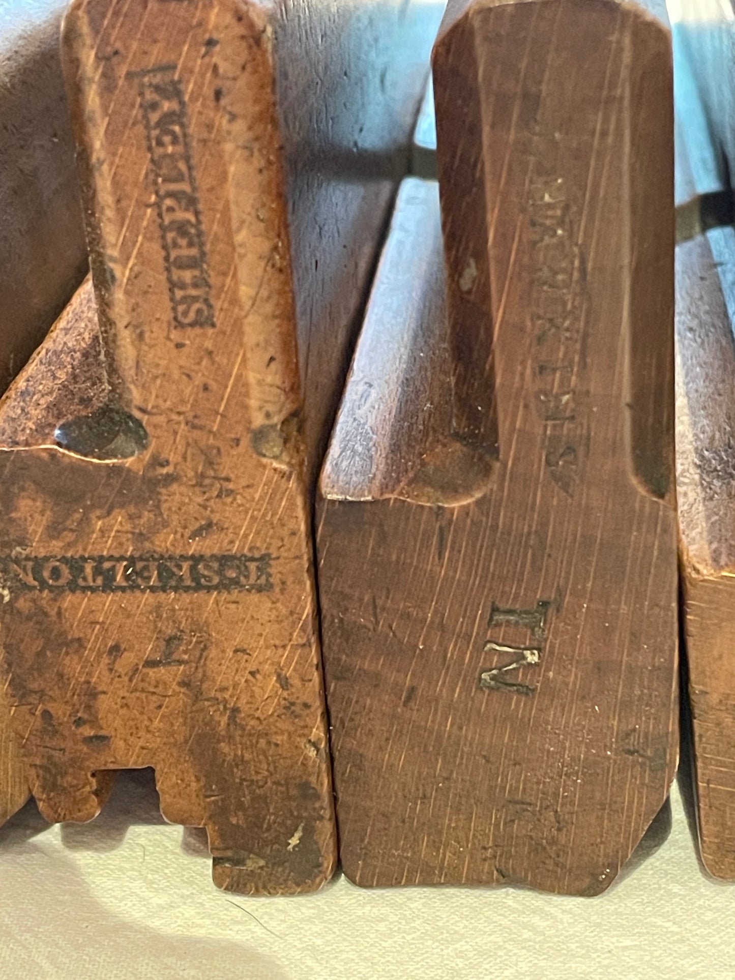 Set of 5 Antique British Wooden Moulding Planes – Including Hickman & Blackman Makers (19th Century)5