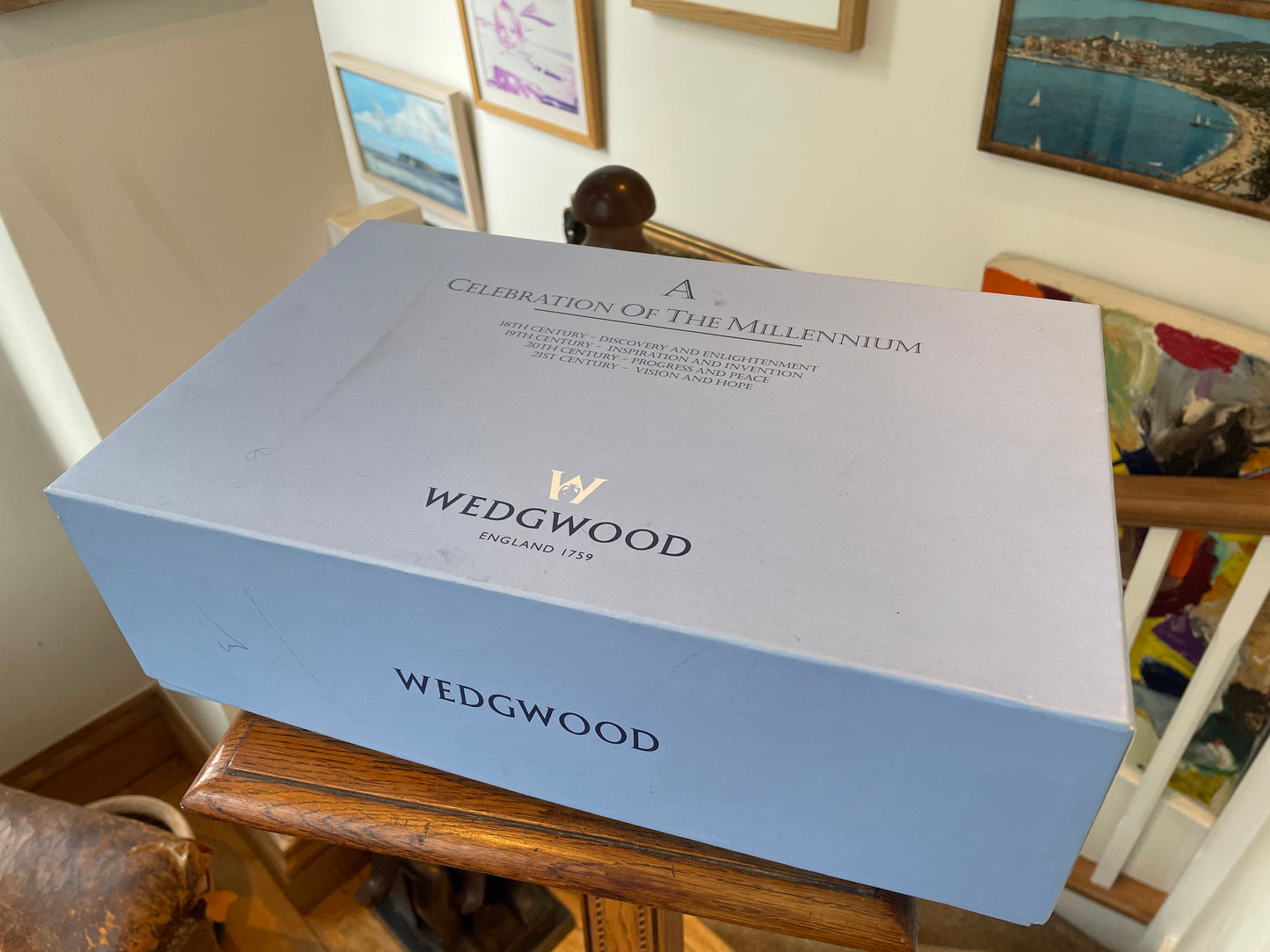 Contemporary Wedgwood Bone China – Millennium Collection ‘20th Century’ Teacup & Saucer Set (1999)