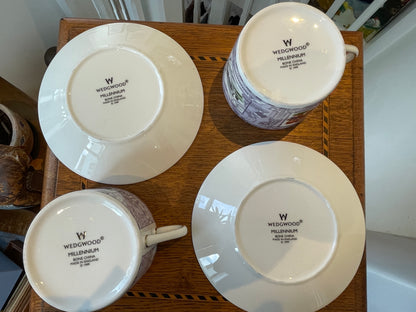 Contemporary Wedgwood Bone China – Millennium Collection ‘20th Century’ Teacup & Saucer Set (1999)