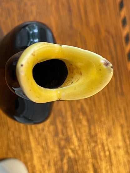 Vintage English Ceramic Pie Funnels – Nutbrown Vent & Black Bird Funnel (c.1950s–1970s)