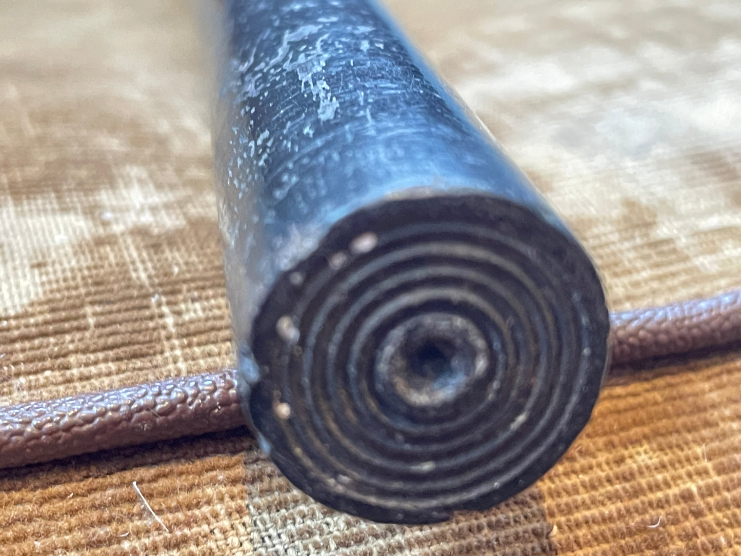 Vintage Draftsman’s Ebonite Roller – 30cm Lathe-Turned Rolling Ruler Component (c.1900–1930)
