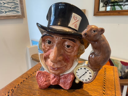 Vintage English Ceramic Character Jug – Royal Doulton ‘Mad Hatter’ D6598 (c.1970–1973)